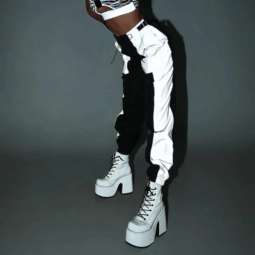 TIME 2 GET LIT REFLECTIVE CARGO JOGGERS